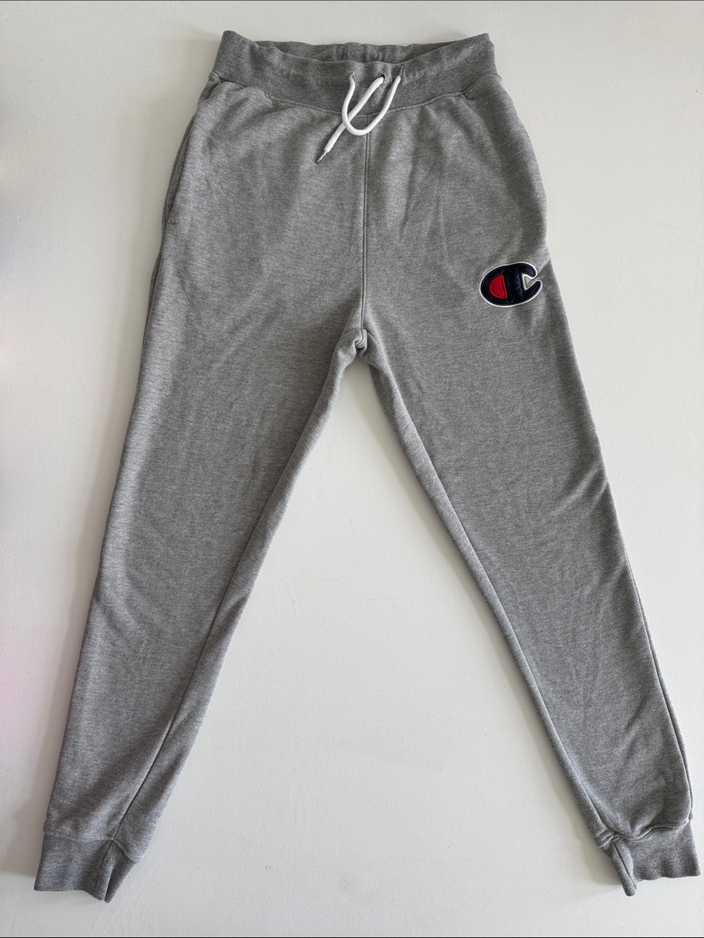 Champion Gray Kids Joggers with Logo Patch